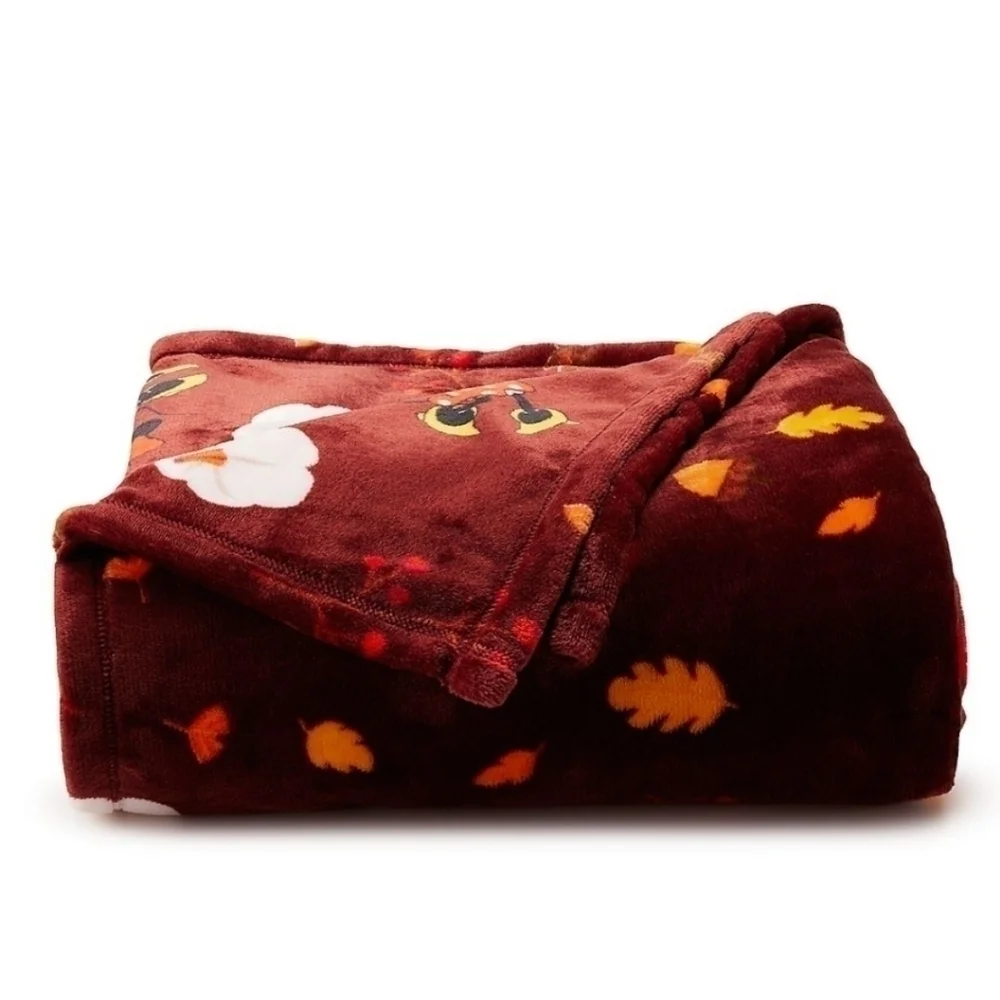 New! Disney Oversized Supersoft Mickey Minnie Mouse Printed Plush Throw Blanket
